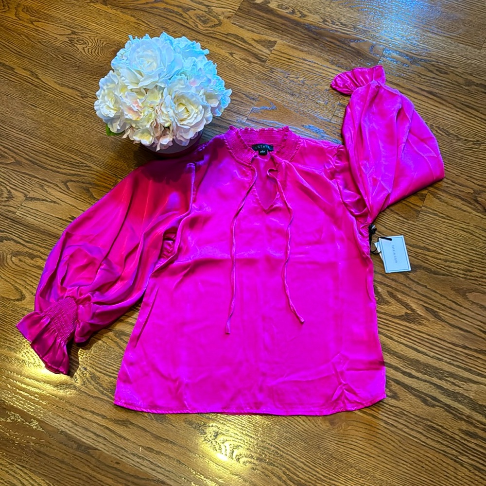 NWT 1.State Flowy Pink Top 💖